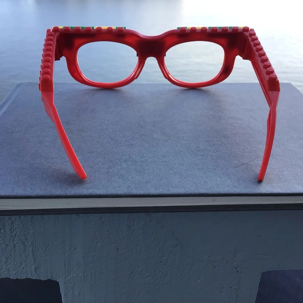 Lego Style Red Building Block Style Kids Toy Glasses
